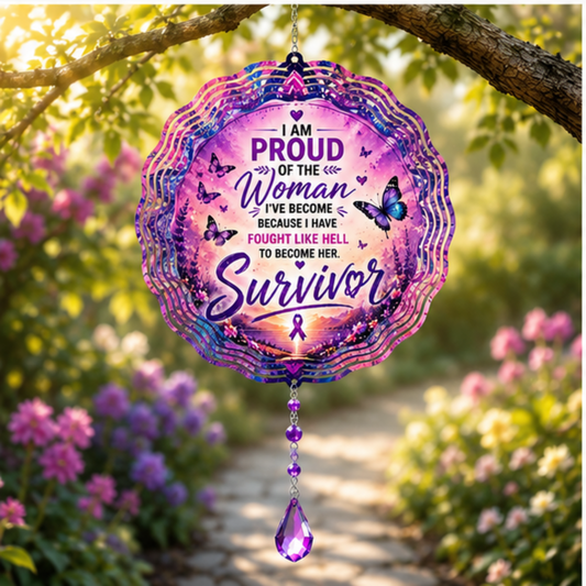 I Am Proud Of The Woman I've Become - Survivor -  Wind Spinner